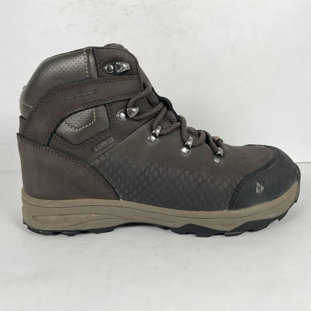 Vasque St. Elias Hiking Boots Mens Youth Size 5 Brown Leather Work Shoes 7248